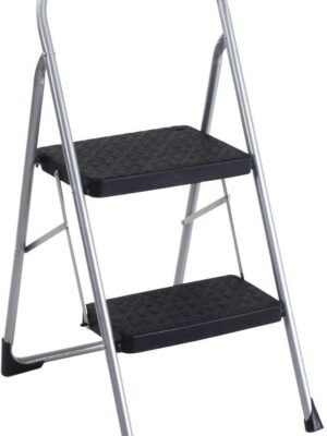 COSCO 2-Step Big Step, Steel Step Stool, Gray