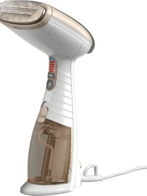 Conair Handheld Garment Steamer for Clothes, Turbo ExtremeSteam 1875W Fabric Steamer, Portable Handheld Design, Strong Penetrating Steam, White/Champagne