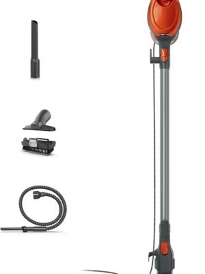 Shark HV302 Rocket Pet Corded Stick Vacuum, Lightweight with Swivel Steering for Carpets & Hard Floors, Converts to Hand Vacuum, Includes Crevice Tool, Pet Multi-Tool & Precision Duster, Orange