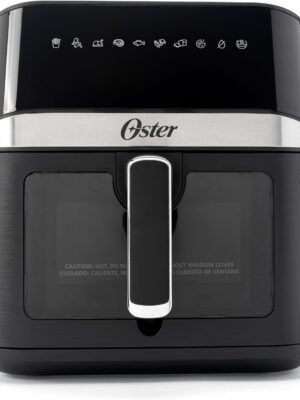 Oster 6 Quart Digital Air Fryer with Window, Large Capacity Airfryer for Easy Cooking