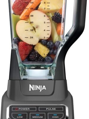 Ninja Professional Blender 1000W, Total Crushing Technology- Smoothies, Ice Crushing & Frozen Fruit, Full-Size Countertop Blender, 72-oz. Pitcher, Black & Grey, BL610
