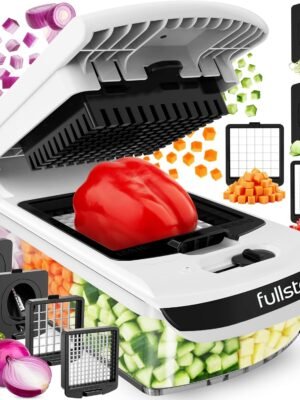 Fullstar The Original Pro Chopper - Vegetable Chopper and Spiralizer, Food Chopper with Container, Fruit Slicer, Kitchen Gadgets & Gifts, Home Essentials (4 in 1, White)